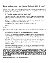 Quyền nuôi con sau ly hôn theo quy định mới nhất hiện nay?