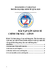 Bài tập lớn - Kinh tế Chính trị Mác-Lê Nin (KTCT01) | Đại học kinh tế quốc dân NEU