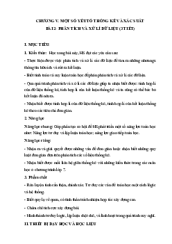 Giáo án Toán 7 C5 - Bài 2: Phân tích và xử lí dữ liệu | Cánh diều