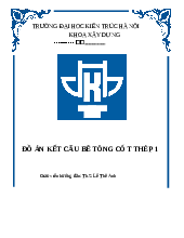Đồ án Kết cấu bê tông cốt thép 1 - Kiến trúc máy tính | Trường Đại học Kiến trúc Hà Nội