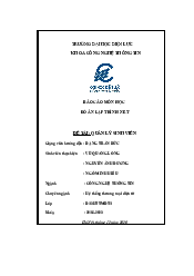 Báo cáo, bài luận kết thúc môn đồ án lập trình .net | Trường đại học Điện Lực