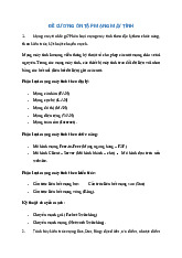 Đề cương Môn Mạng máy tính | Đại học Quảng Bình