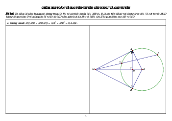 Chùm bài toán về Cát tuyến - Tiếp tuyến | Ôn tập Hình học 9