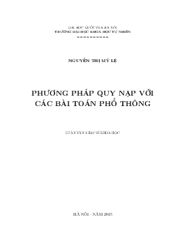 Phương pháp quy nạp với các bài toán phổ thông – Nguyễn Mỹ Lệ