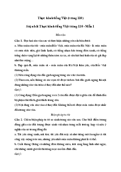 Soạn bài Thực hành tiếng Việt trang 110 - Kết nối tri thức Văn 7