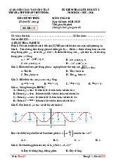 Đề giữa kỳ 1 Toán 11 năm 2025 – 2026 trường THPT Phan Việt Thống – Đồng Tháp