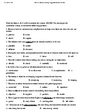 Grade 9 Vocabulary Meaning & Opposites Exercise môn English Studies| Trường Đại học Thăng Long