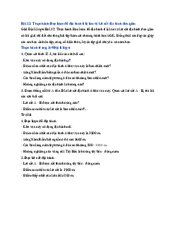 Giải SGK môn Địa lí 6 Bài 12: Thực hành Đọc lược đồ địa hình tỉ lệ lớn và lát cắt địa hình đơn giản | Cánh diều