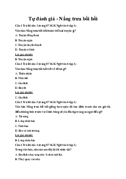 Soạn bài Tự đánh giá - Nắng trưa bồi hồi | Ngữ văn 6 Cánh diều