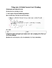 Giải SGK Tiếng Anh 12 Global Success Unit 2 Reading