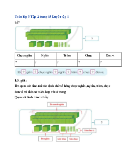 Giải SGK Toán lớp 3 trang 15, 16, 17 Các số trong phạm vi 100 000 (tiếp theo) | Cánh diều