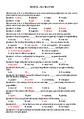 Đề Vip 21 - Soạn chuẩn cấu trúc minh họa BGD năm 2023 - Môn Tiếng Anh