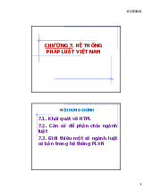 CHƯƠNG 7. HỆ THỐNG PHÁP LUẬT VIỆT NAM | Bài giảng Pháp luật đại cương