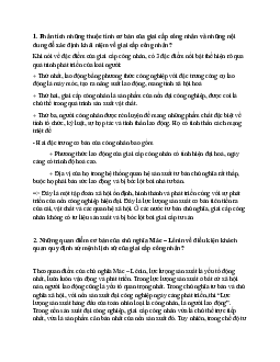 Các câu hỏi tự luận chương 2 và 3 môn Chủ nghĩa xã hội khoa học | Đại học Kinh tế Quốc dân