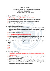 Tổng hợp trắc nghiệm môn Y đức và khoa học hành vi | Đại học Y khoa Phạm Ngọc Thạch