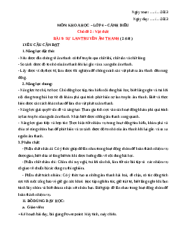 Giáo án Khoa học lớp 4 Bài 9 | Cánh diều