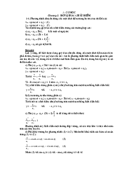 Bài tập môn Cơ học (có lời giải)