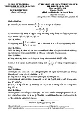 Đề khảo sát Toán (chuyên) thi vào 10 năm 2025 – 2026 trường chuyên Lam Sơn – Thanh Hóa có đáp án