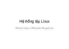 Hệ thống tệp Linux  môn Linux và phần mềm nguồn mở | Trường Đại học Bách Khoa Hà Nội