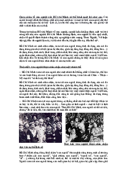 Quan niệm về con người của Hồ Chí Minh?