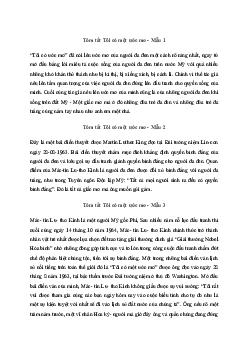 Văn mẫu lớp 11: Tóm tắt Tôi có một ước mơ của Martin Luther King | Kết nối tri thức