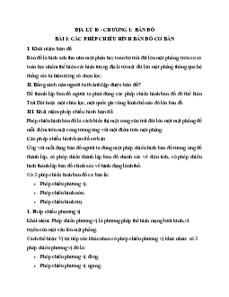 Tóm tắt lý thuyết Địa lý 10 bài 1