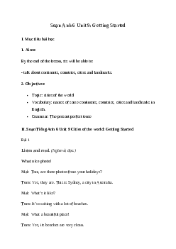 Giải Tiếng Anh 6 Unit 9: Getting Started | Global Success