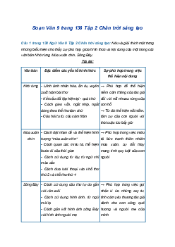 Soạn bài Ôn tập trang 138 | SGK Ngữ Văn 9 Chân trời sáng tạo (Tập 2)