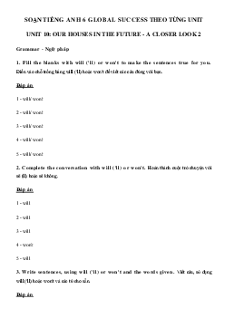 Tiếng Anh lớp 6 unit 10 A closer look 2