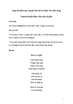Soạn bài: Bàn tay cô giáo Tiếng Việt 3 | Kết nối tri thức
