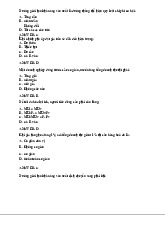 Câu hỏi trắc nghiệm có đáp án môn Kinh tế vi mô | Trường Đại học Kinh Tế Quốc Dân