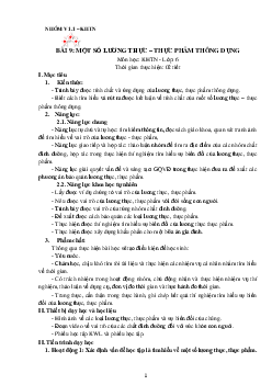 Chủ đề 5. Bài 6: Một số lương thực, thực phẩm thông dụng | Bài giảng KHTN 6 | Cánh diều