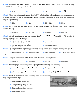 Đề thi thử THPT Quốc gia năm 2023 môn Vật lí trường THPT Chuyên Phan Bội Châu, Nghệ An (có đáp án)