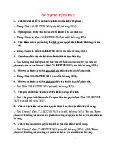 Ôn tập Môn Luật tố tụng hình sự - Câu hỏi ôn tập và nhận định chính xác | Đại học Cần Thơ