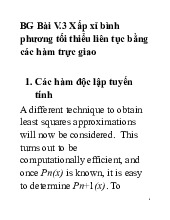 BG Bài 5.3 Phương pháp xấp xỉ bình phương tối thiểu bằng hàm trực giao. Môn Phương pháp tính trong kỹ thuật (UET) | Trường Đại học Công nghệ, Đại học Quốc gia Hà Nội.