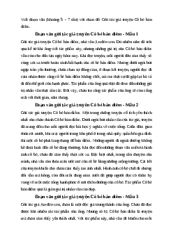 Văn mẫu lớp 6: Viết đoạn văn khoảng 5 - 7 câu với nhan đề Gửi tác giả truyện Cô bé bán diêm | Kết nối tri thức