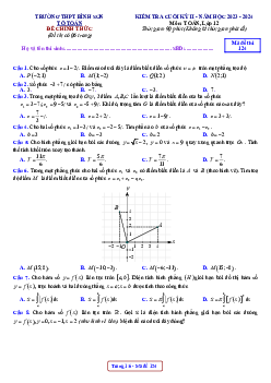 Đề thi cuối kỳ 2 Toán 12 năm 2023 – 2024 trường THPT Bình Sơn – Quảng Ngãi