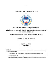 BÀI TẬP NHÓM TÂM LÝ HỌC LAO ĐỘNG – ĐỀ TÀI: HỌC TẬP SUỐT ĐỜI VÀ PHÁT TRIỂN CHUYÊN MÔN| Môn Tâm lý học lao động- Trường Đại học Lao động - Xã hội