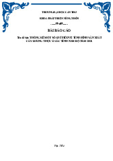 thống kê một số chỉ tiêu về tình hình sản xuất cây lương thực ở các tỉnh Nam bộ năm 2021 | Môn Thống kê kinh doanh và kinh tế - Đại học Cần Thơ