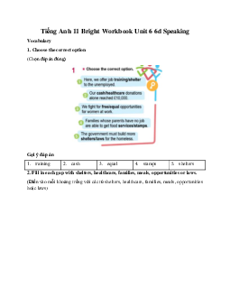 Giải Tiếng Anh 11 Workbook Unit 6 6d Speaking | Bright