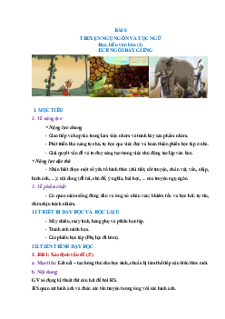 Giáo án Ngữ văn 7 Bài 6: Truyện ngụ ngôn và tục ngữ sách Cánh diều