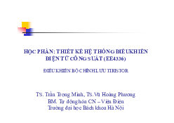 Thiết kế hệ thống điều khiển điện tử công suất | Đại học Sư Phạm Hà Nội