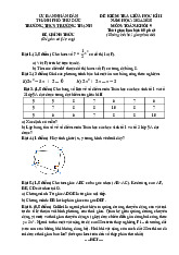 Đề giữa học kì 2 Toán 9 năm 2024 – 2025 trường THCS Trường Thạnh – TP HCM có đáp án
