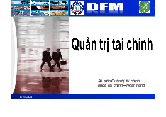 Bài giảng Quản trị Tài chính | Trường Đại học Thương Mại