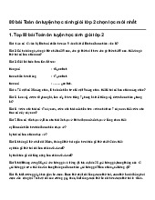 Top 80 bài Toán ôn luyện học sinh giỏi lớp 2 chọn lọc mới nhất