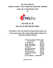 TIỂU LUẬN Quản Trị Thương Hiệu - Vietjet Air - Nhóm 3 - DHMK14A