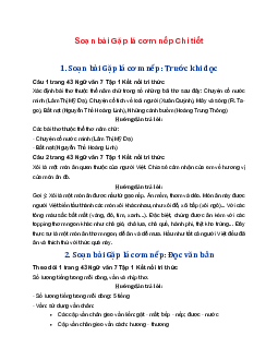 Soạn bài Gặp lá cơm nếp | Ngữ văn 7 Tập 1 Kết nối tri thức