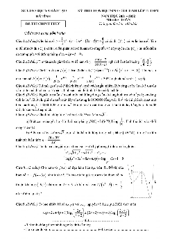 Đề thi chọn học sinh giỏi tỉnh Toán 12 năm 2021 – 2022 sở GD&ĐT Hà Tĩnh
