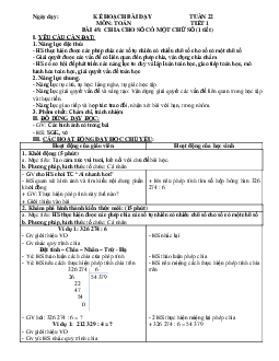 Giáo án Toán lớp 4 Tuần 22 | Chân trời sáng tạo