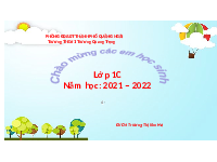 Giáo án điện tử Tiếng việt 1 bài 2 Chân trời sáng tạo: Học vần: iu, ưu